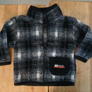 ST. BERNARD gray/black/white fleece sweatshirt 6-12 mos. baby boy